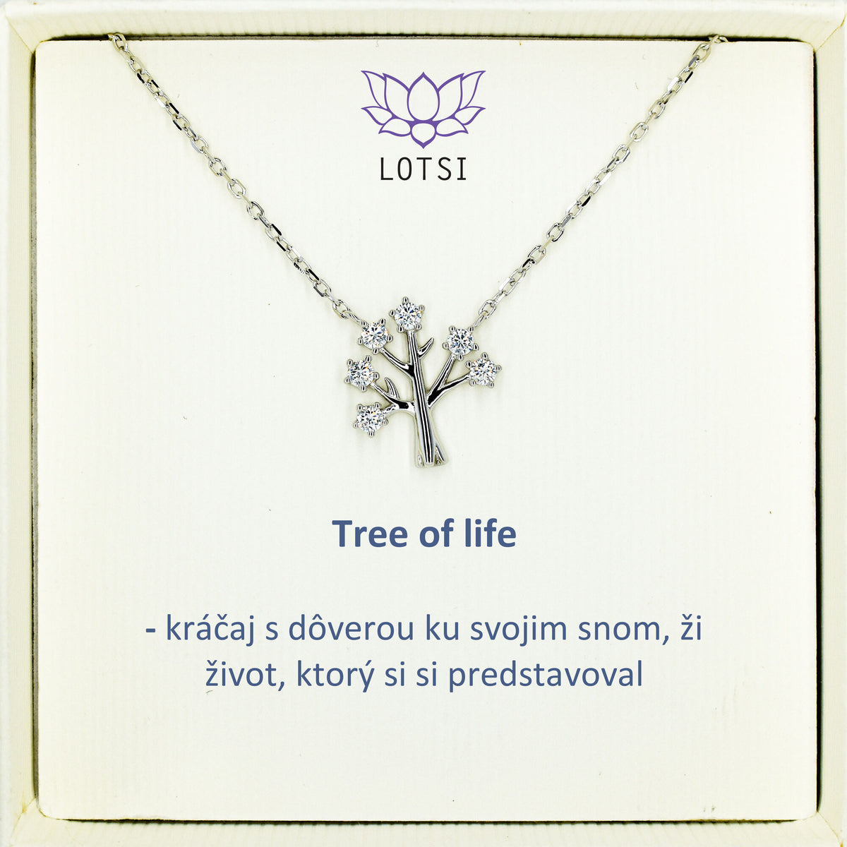 Strieborná retiazka Tree of life