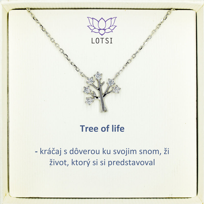 Strieborná retiazka Tree of life