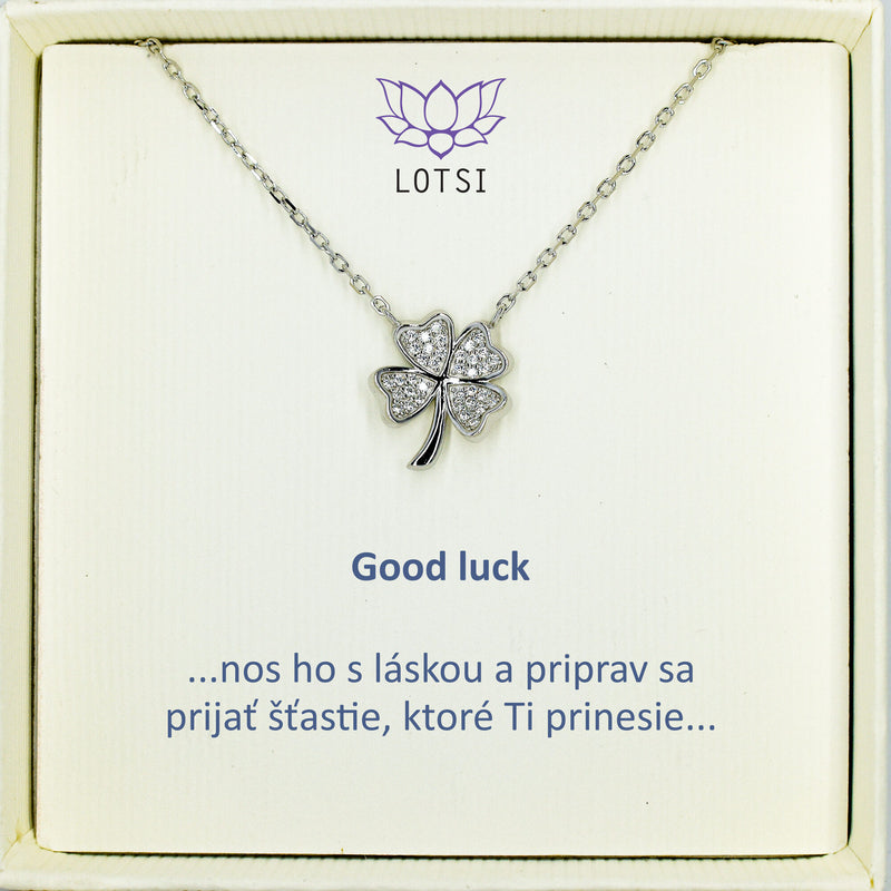 Strieborná retiazka Good luck