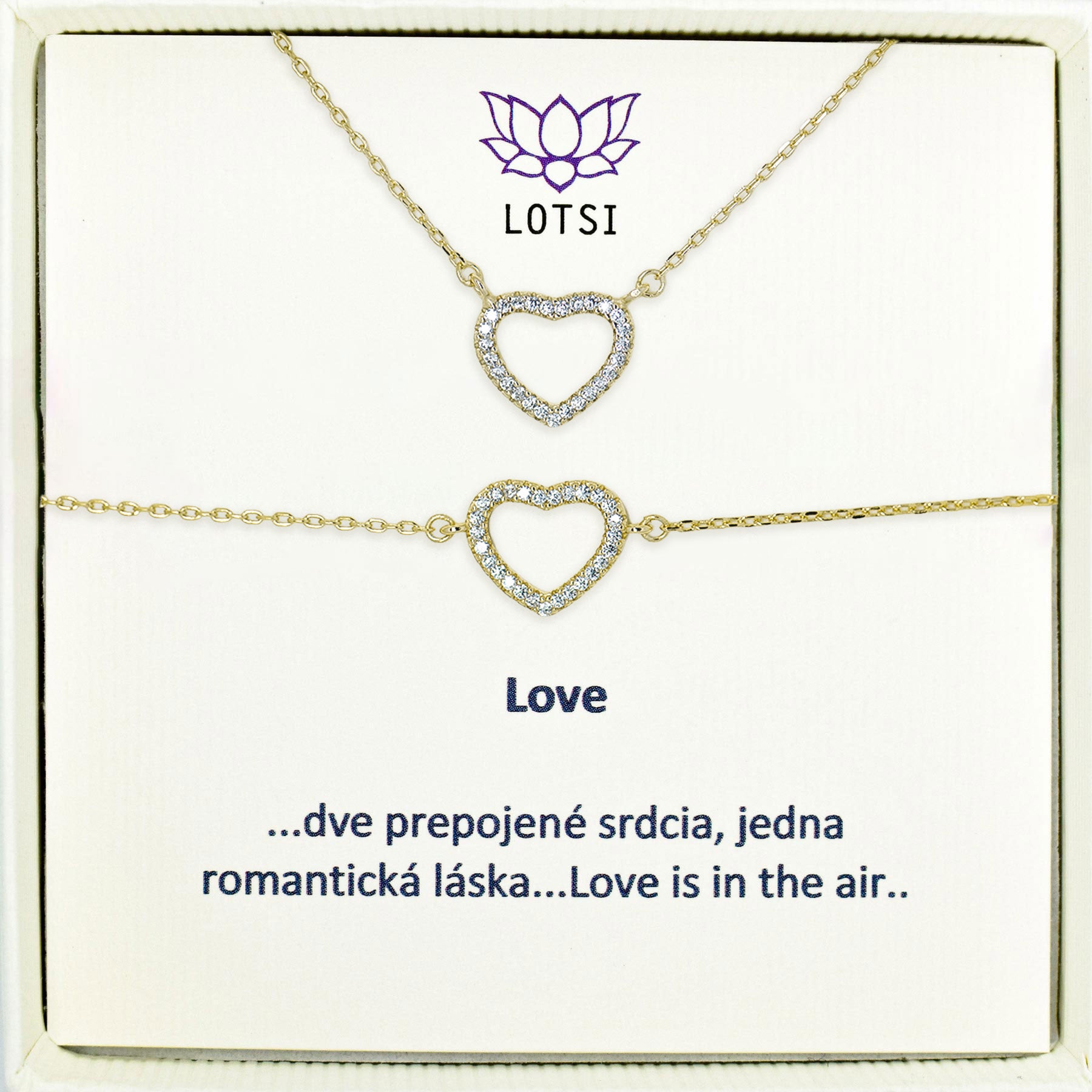 Strieborný set Love