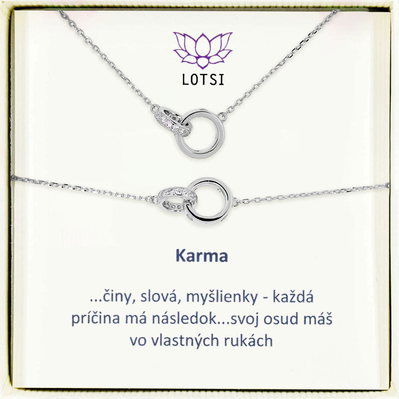 Strieborný set Karma