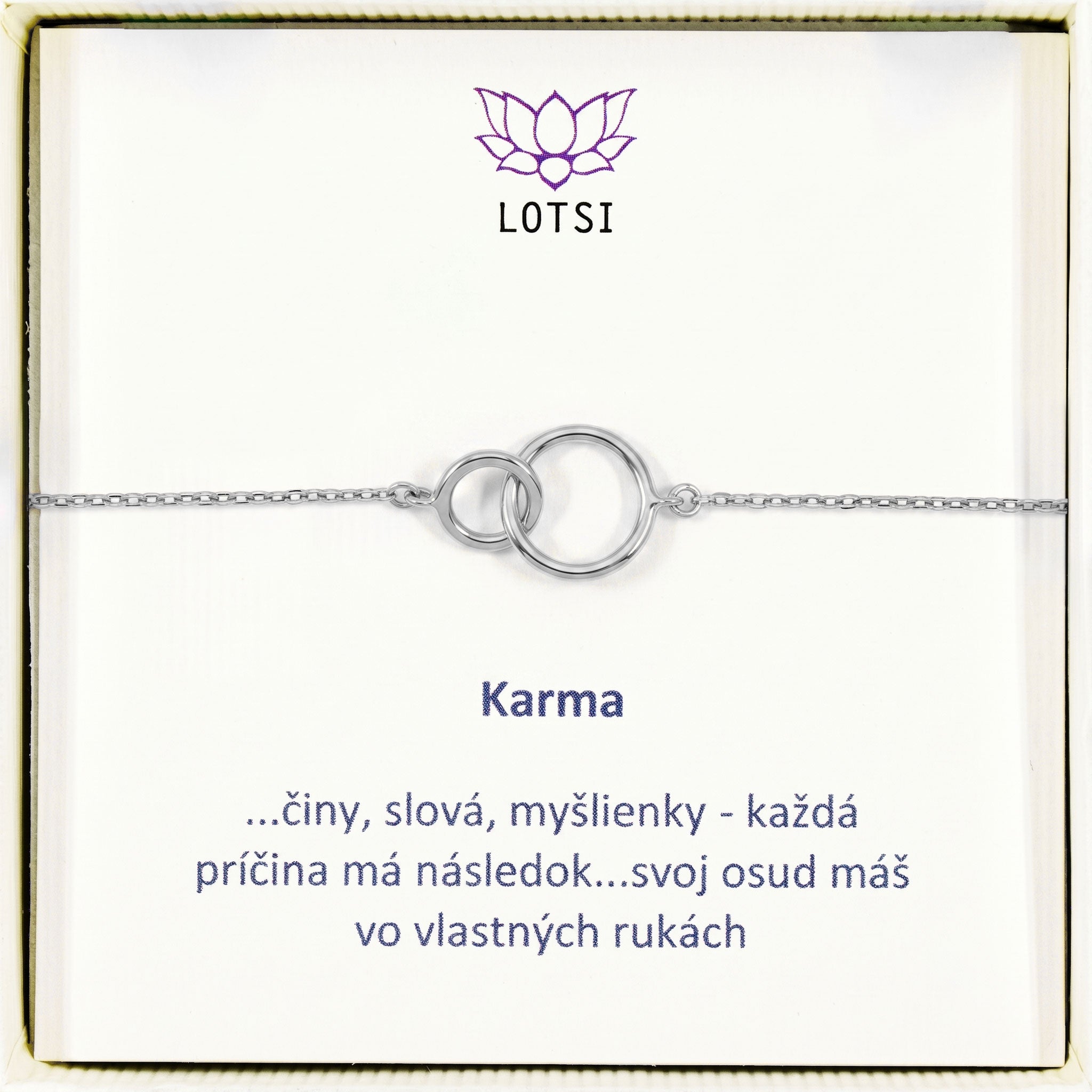 Silver bracelet Karma