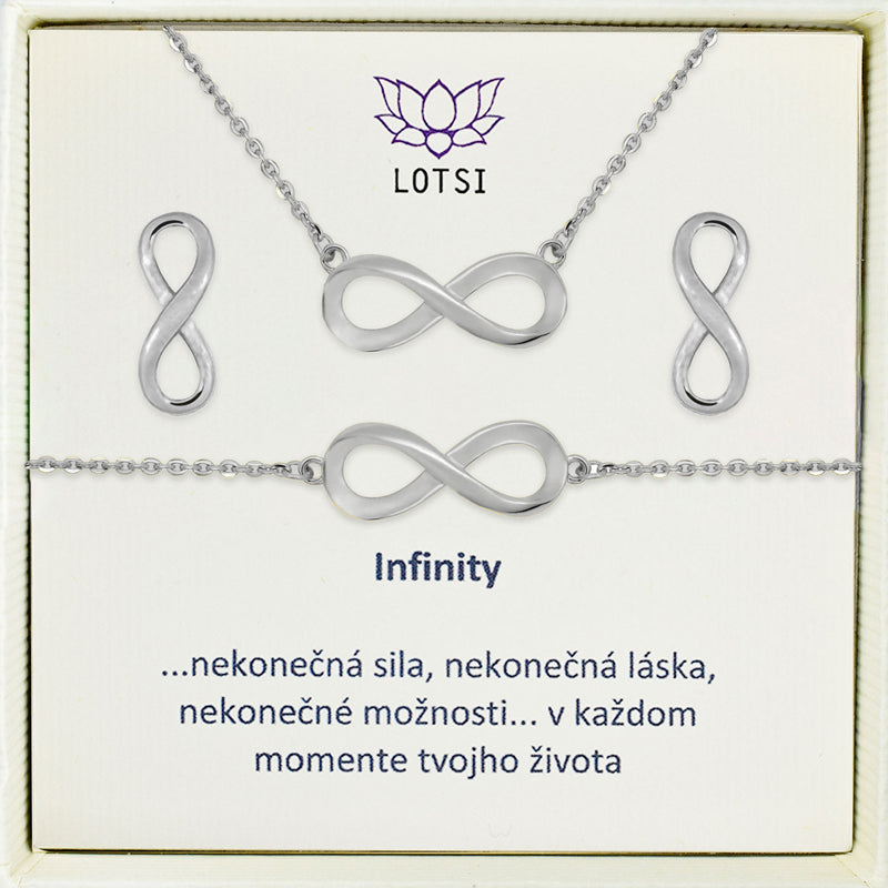 Strieborný set Infinity