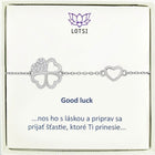 Strieborný náramok Good luck
