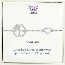 Strieborný náramok Good luck