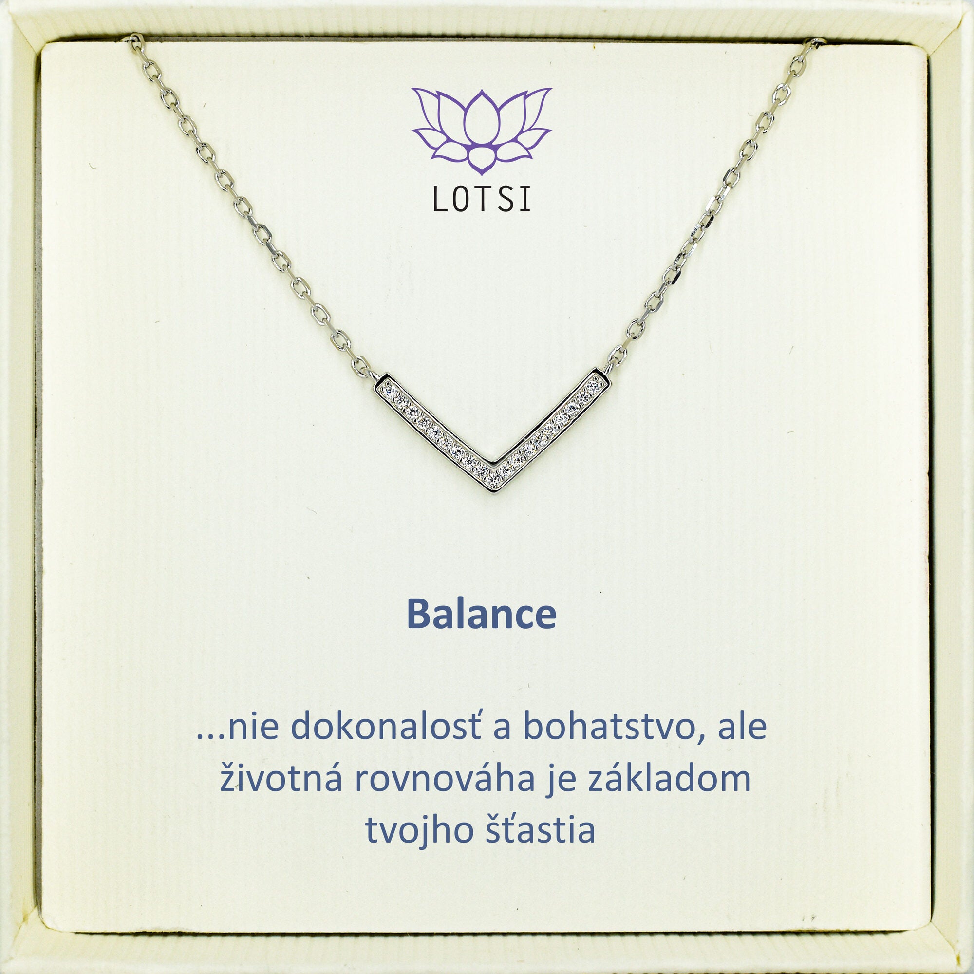 Strieborná retiazka Balance