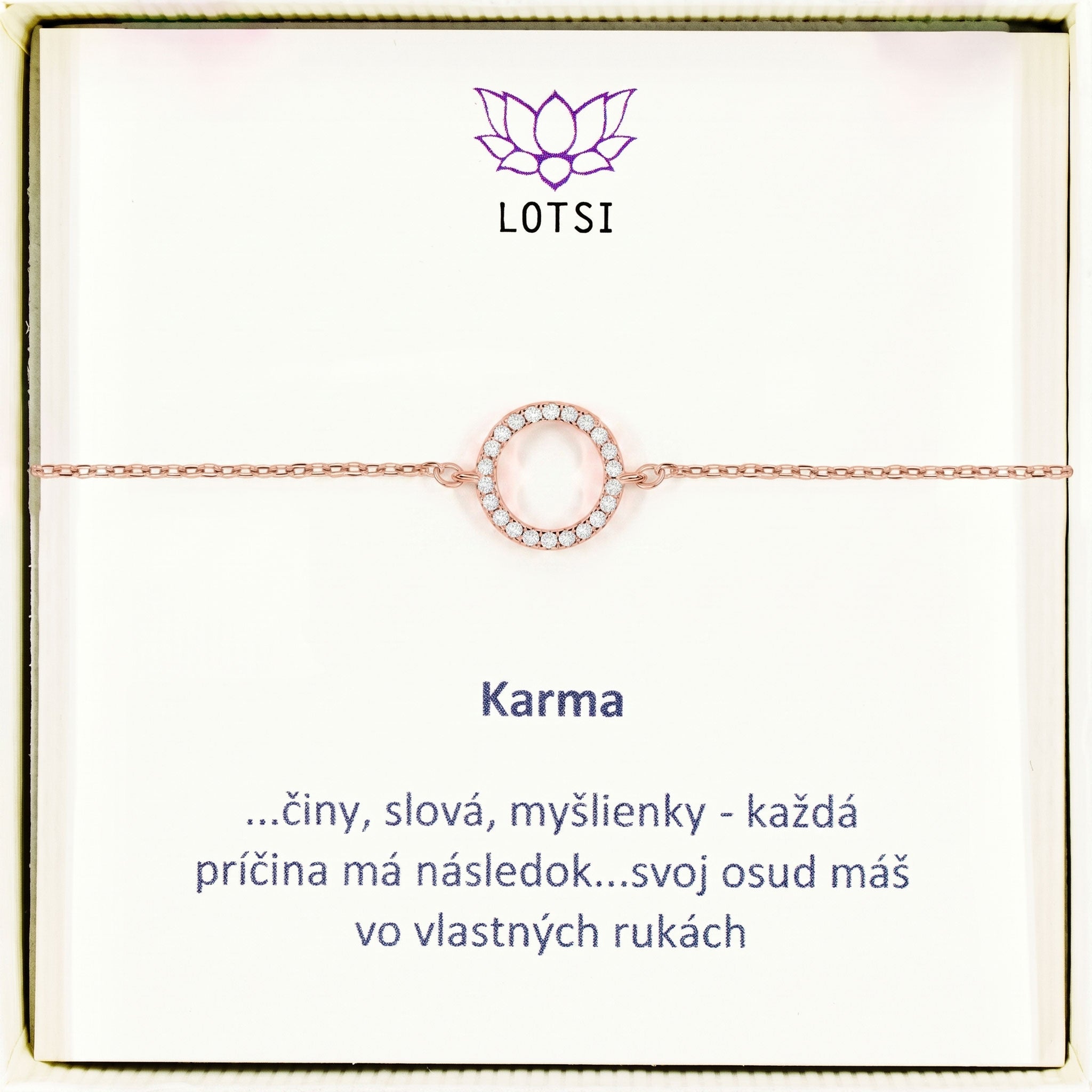 Silberarmband Karma