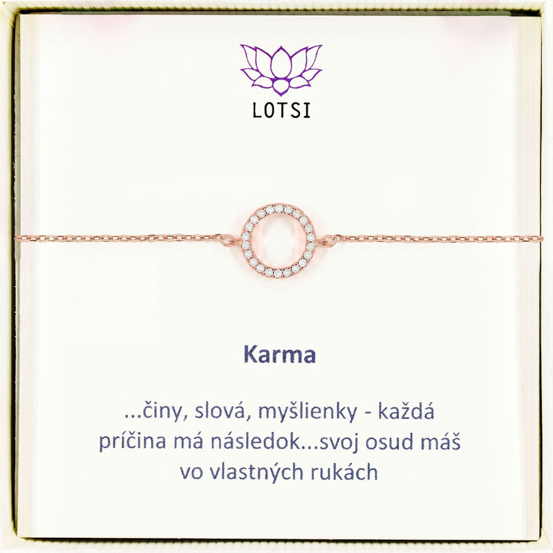 Silberarmband Karma