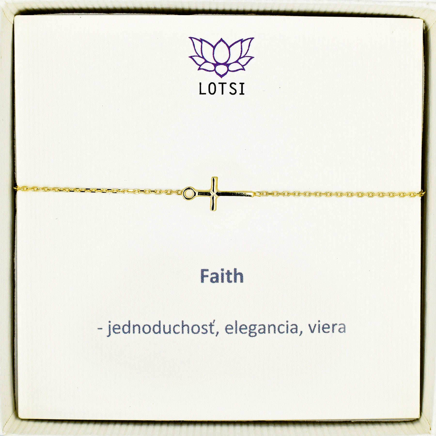 Zlatý náramok Faith