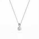Retiazka s diamantom, biele zlato — detail prívesku