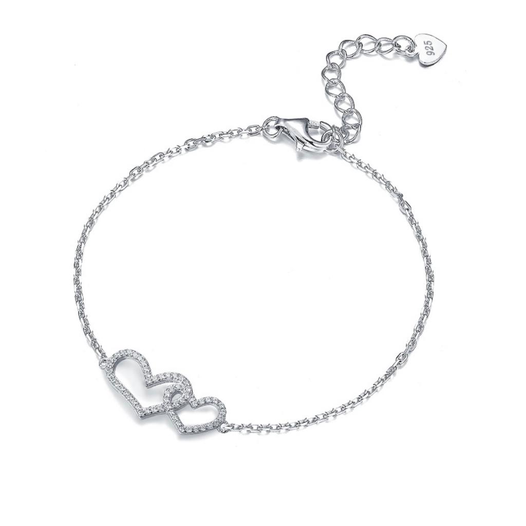 Strieborný náramok Love