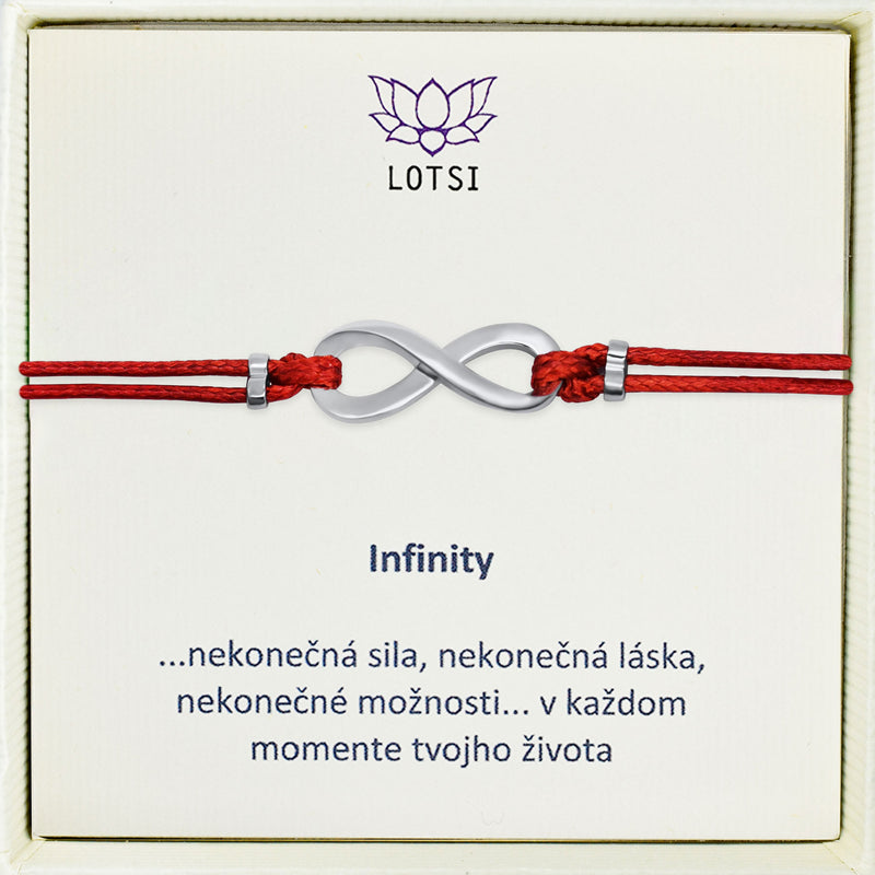 Strieborný náramok Infinity