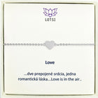 Strieborný náramok Love