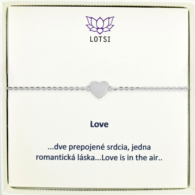 Silver bracelet Love