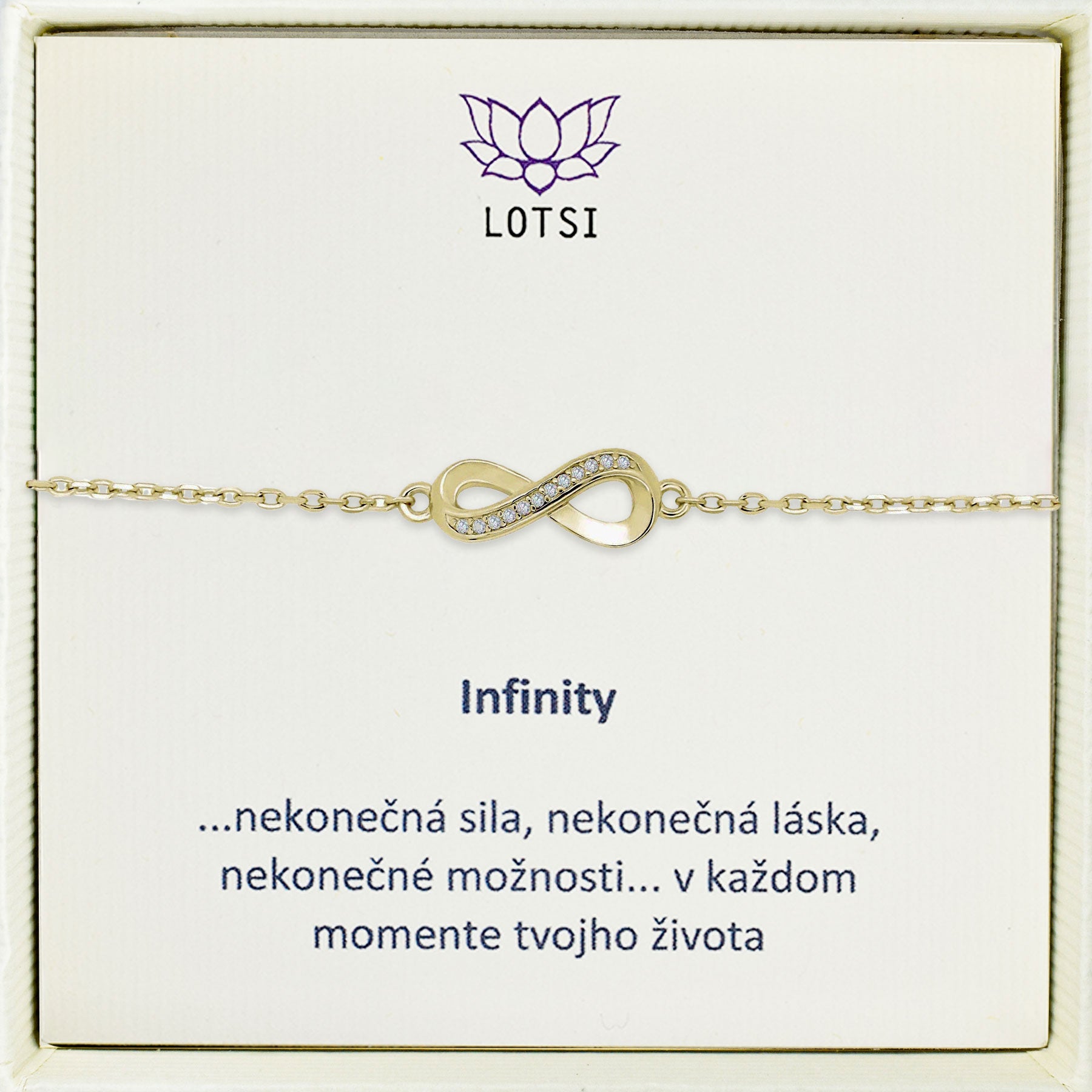 Strieborný náramok Infinity