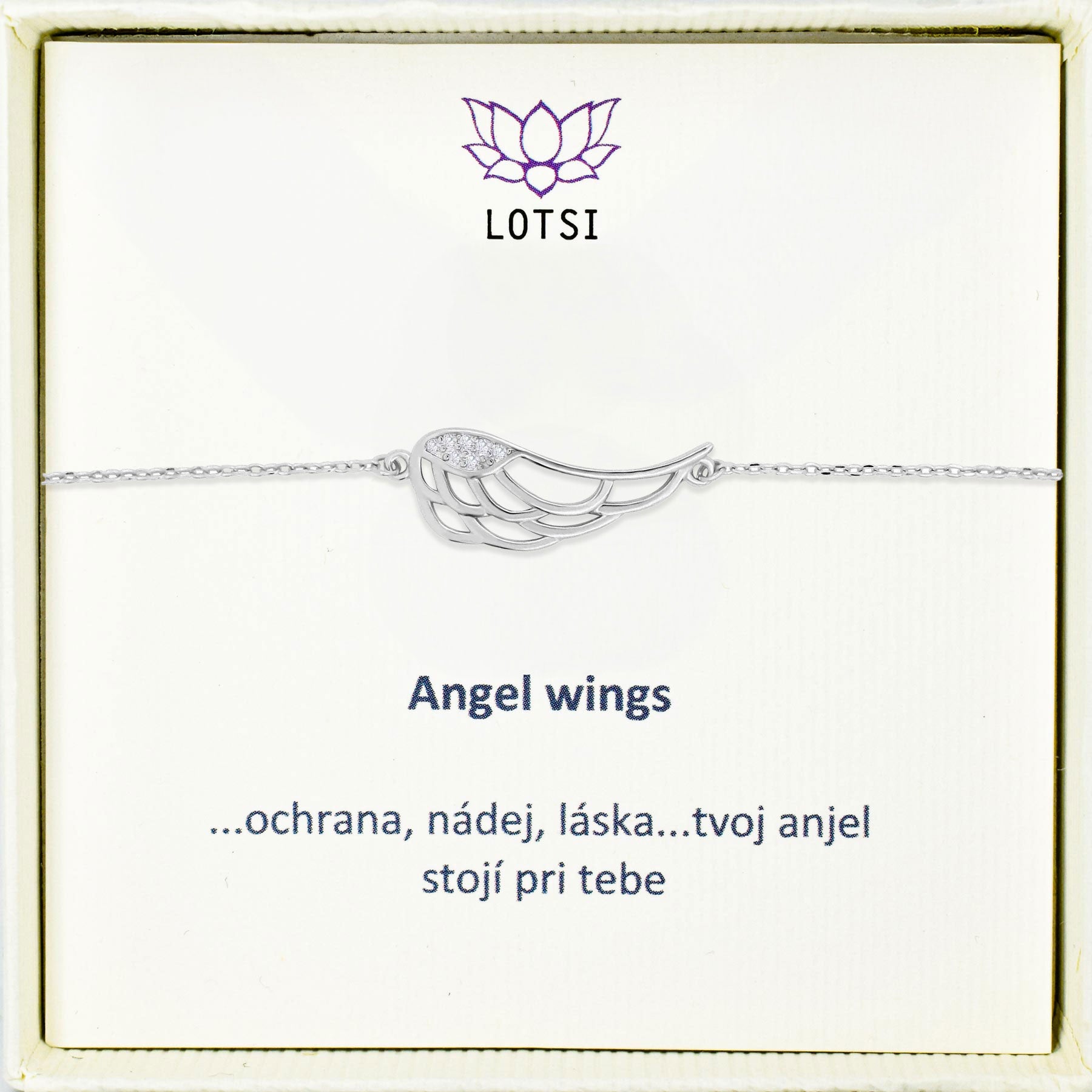 Silberarmband Engelsflügel