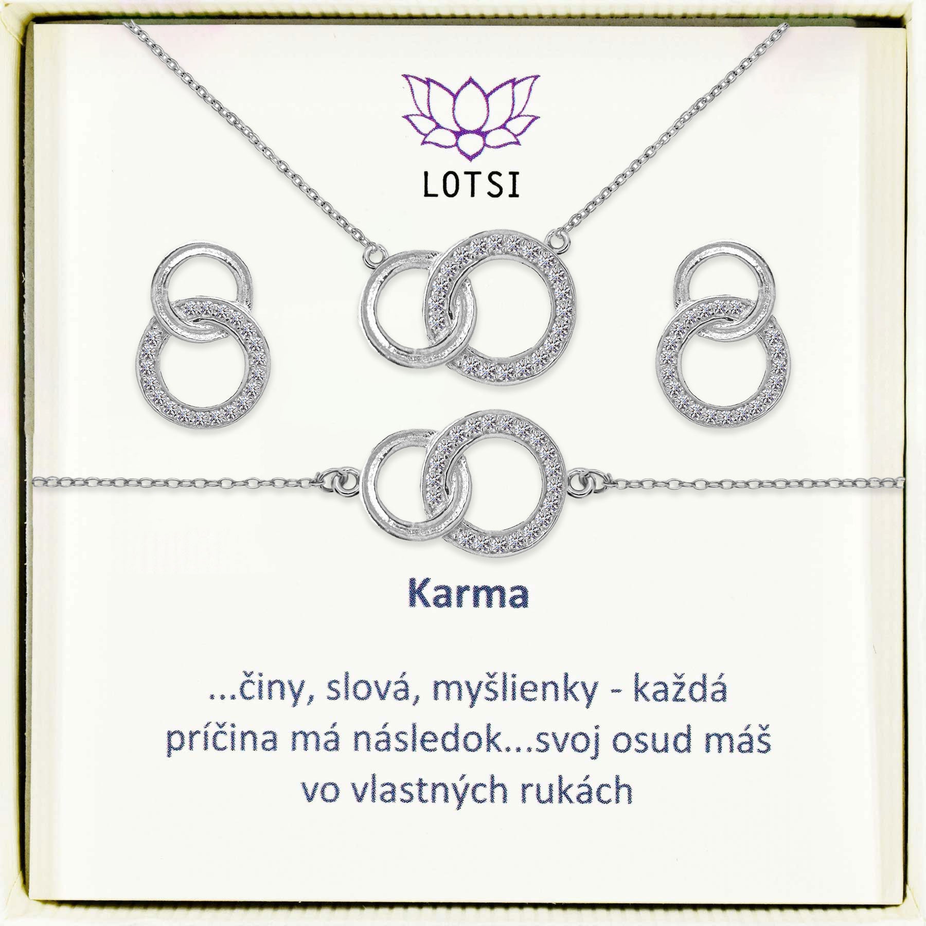 Strieborný set Karma