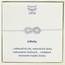 Strieborný náramok Infinity
