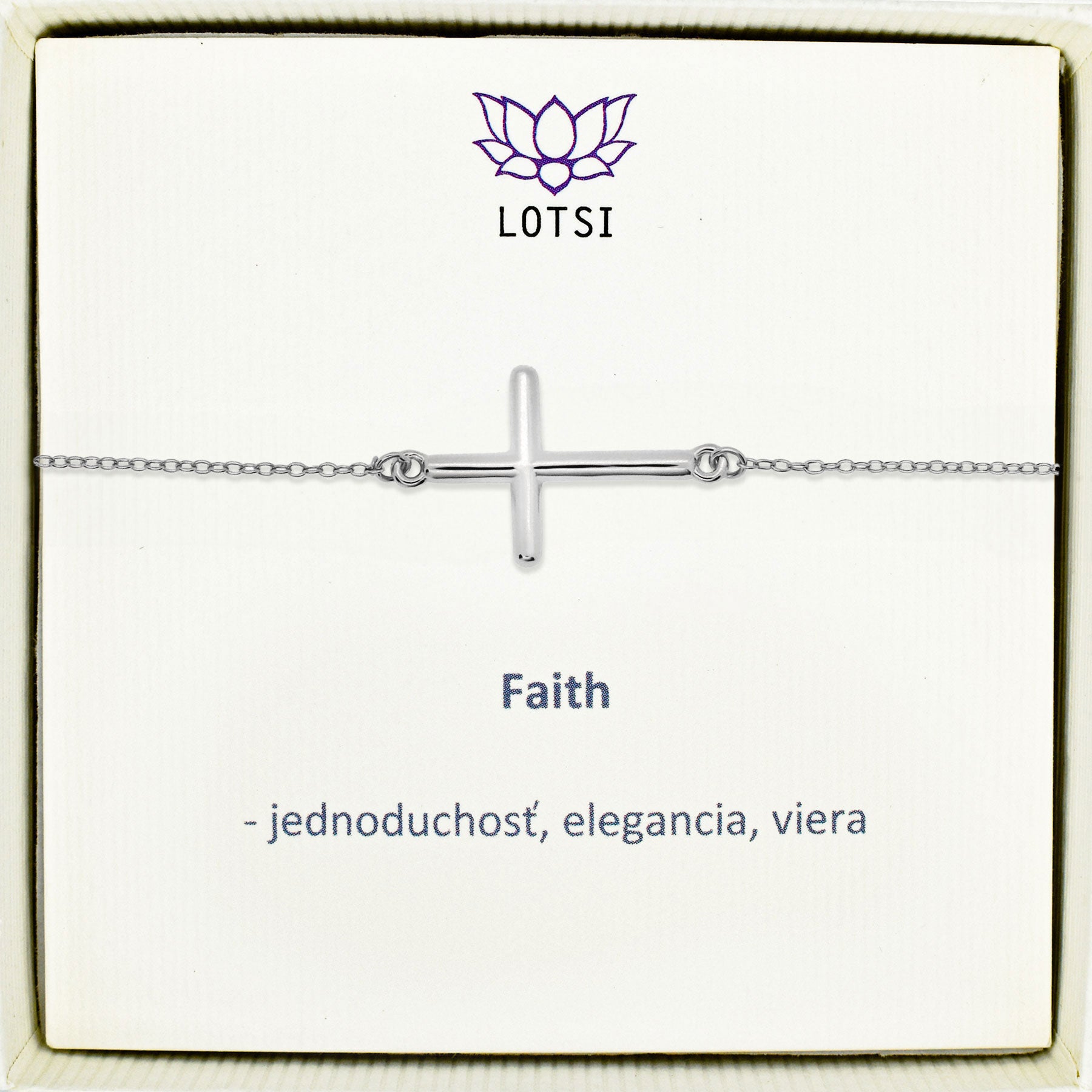 Strieborný náramok Faith