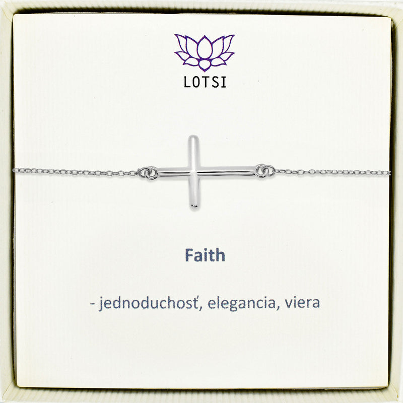 Strieborný náramok Faith