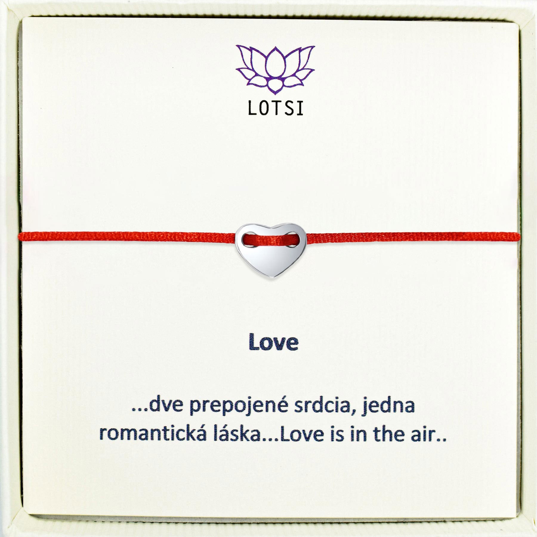 Strieborný náramok Love