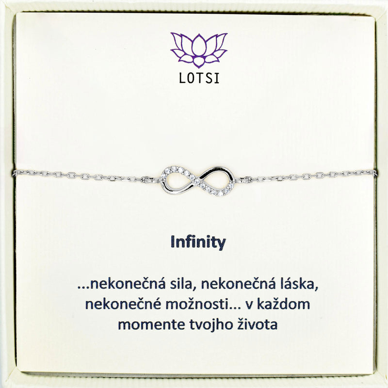 Zlatý náramok Infinity
