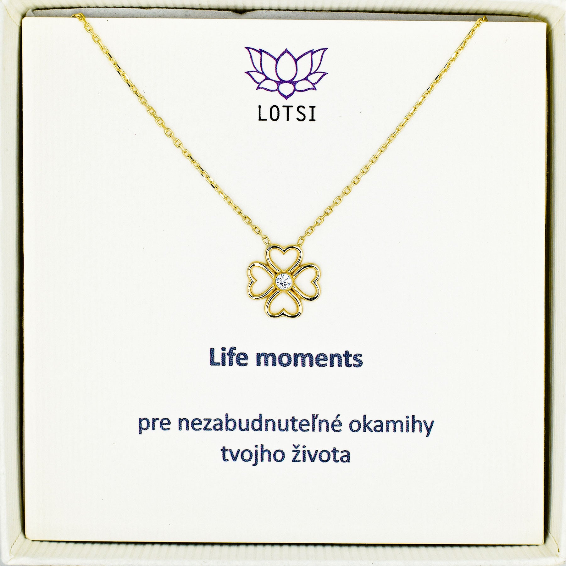 Zlatá retiazka Life moments
