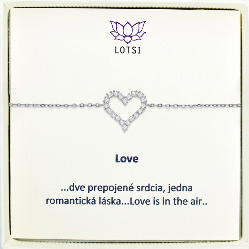 Silver bracelet Love