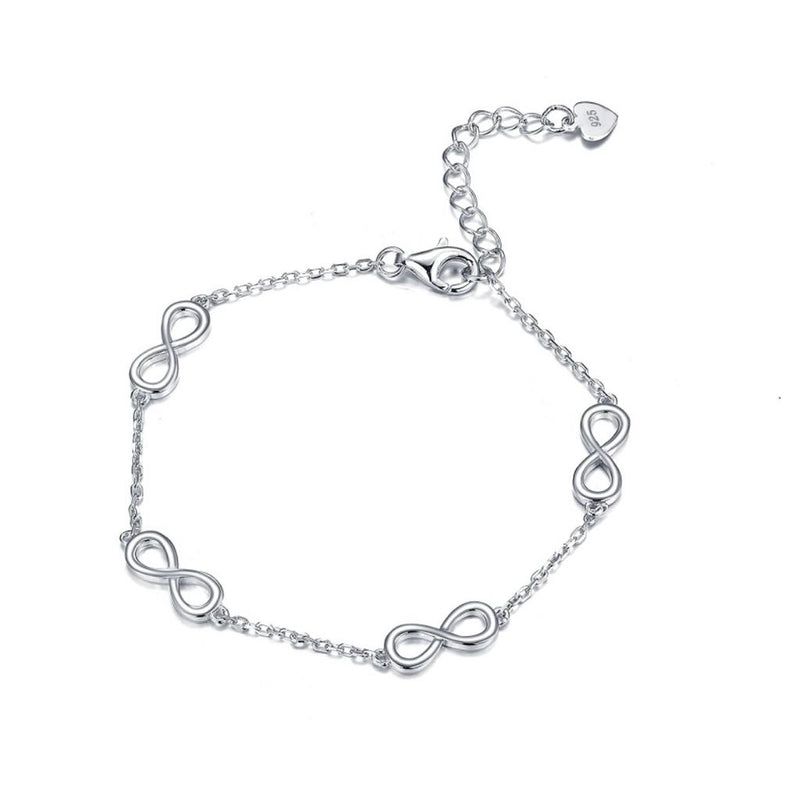 Strieborný náramok Infinity