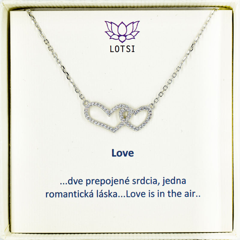Strieborná retiazka Love