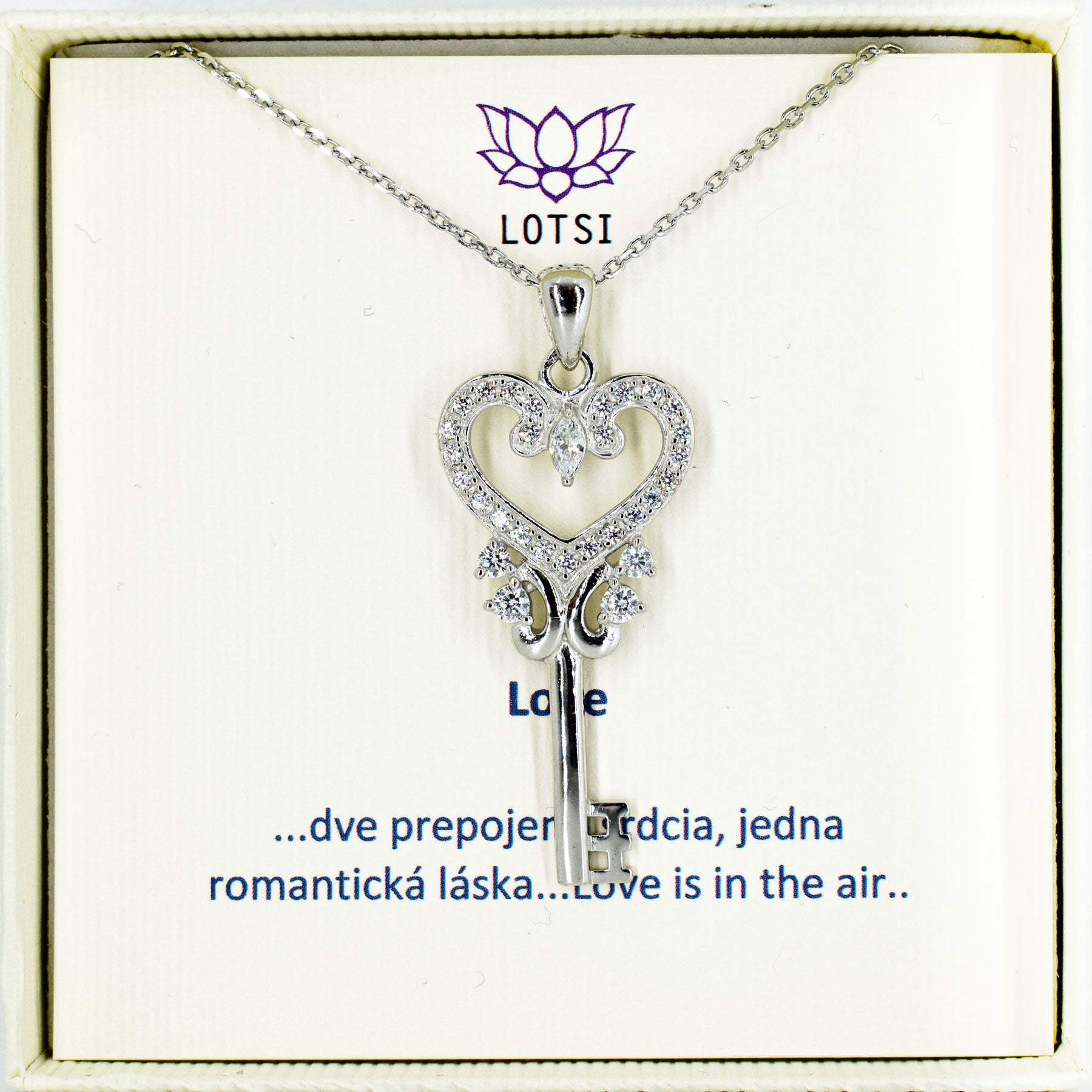 Strieborná retiazka Love