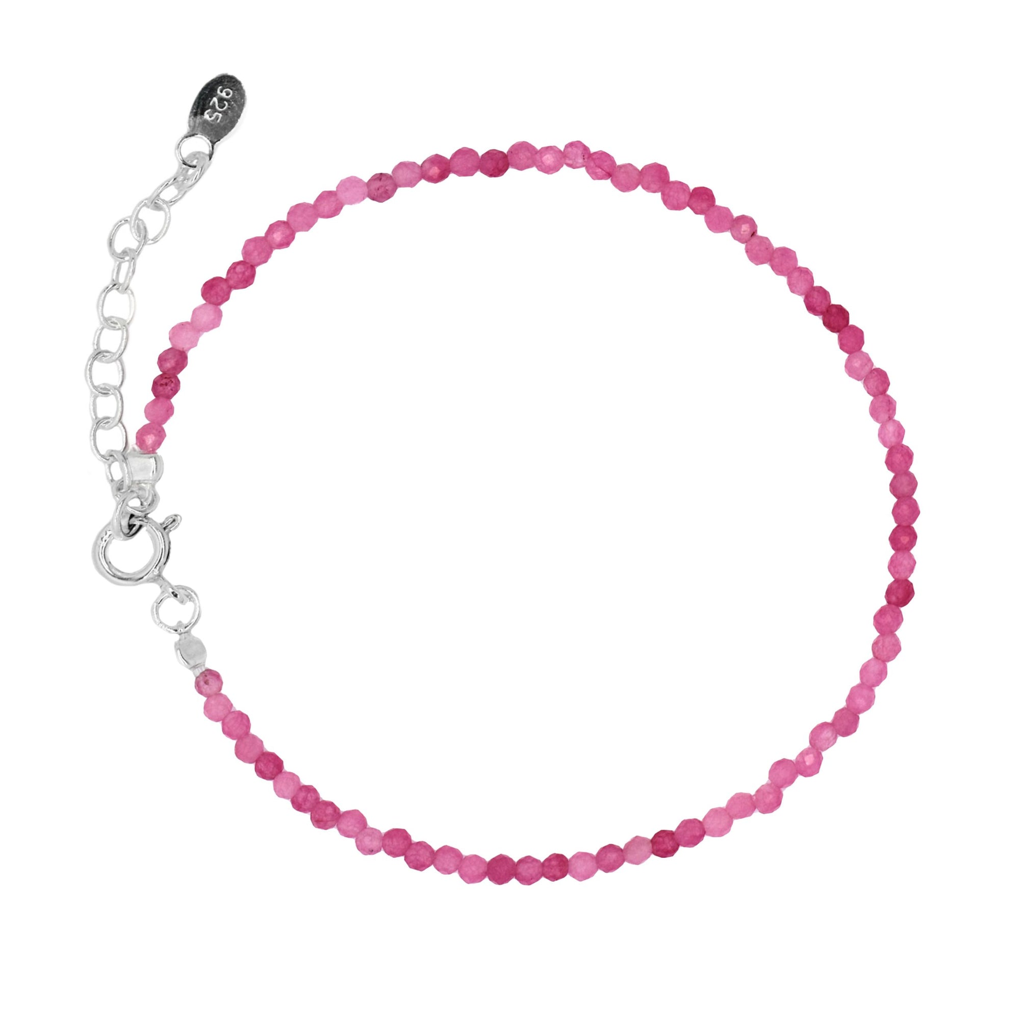 Silver bracelet with semi-precious stone