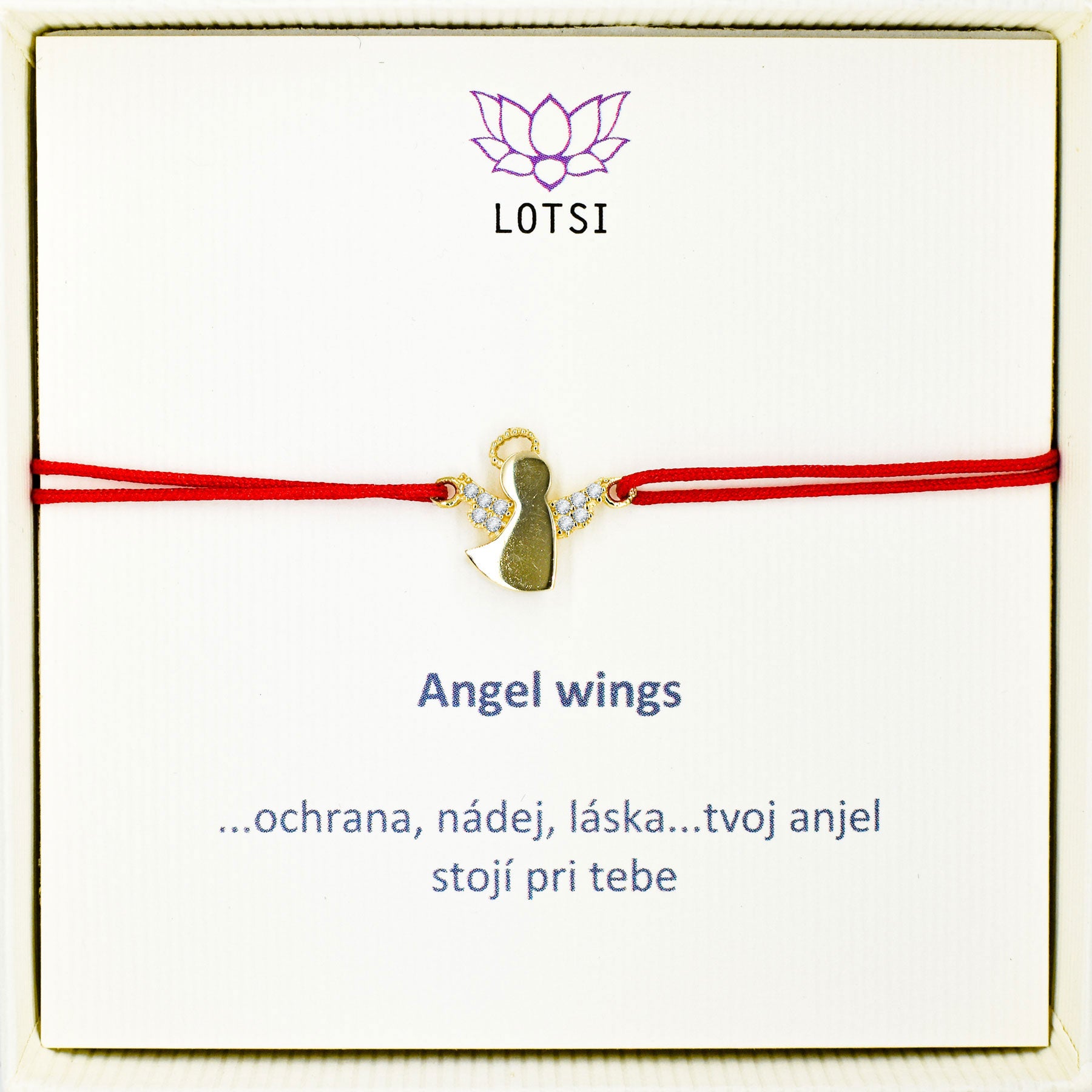 Zlarý náramok s anjelikom