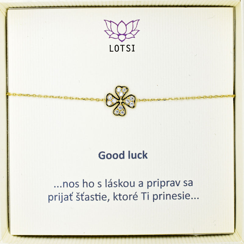 Goldarmband „Viel Glück“