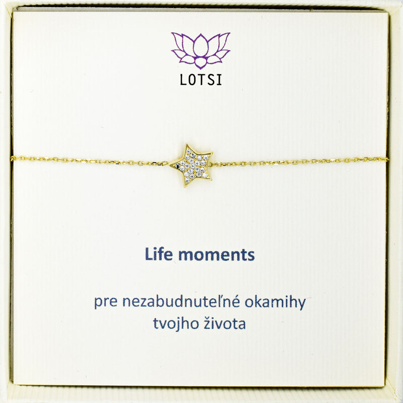 Zlatý náramok Life moments