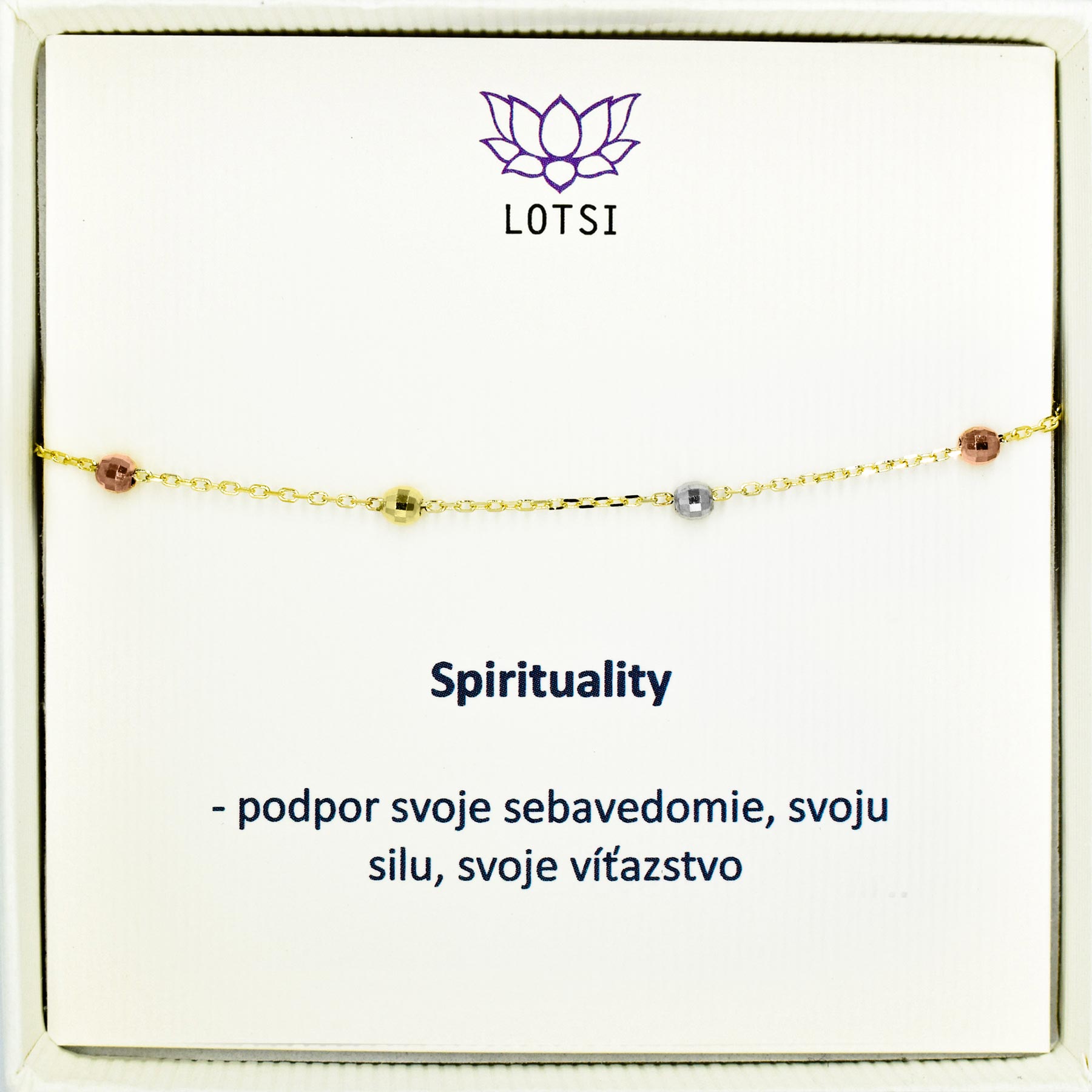 Zlatý náramok Spirituality