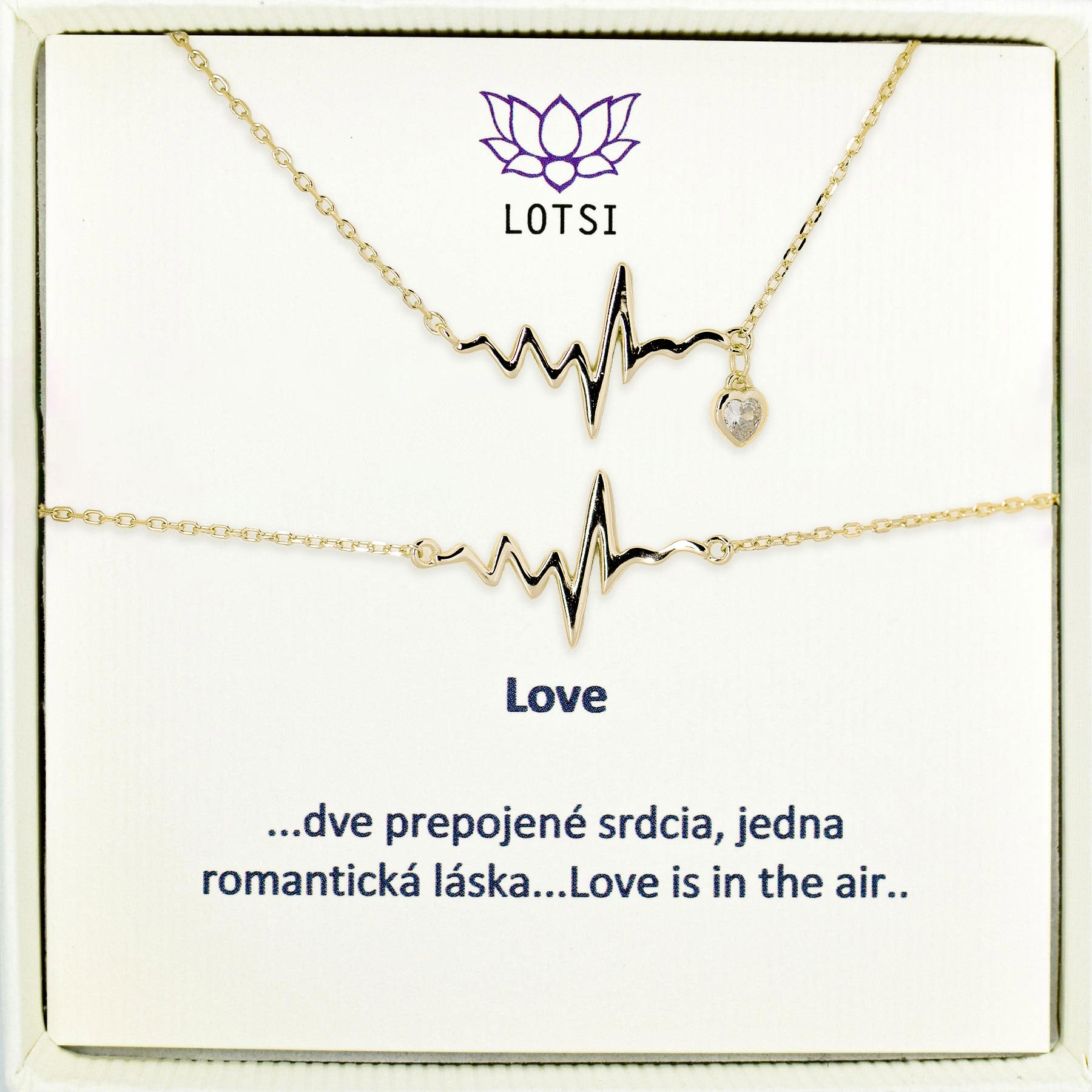 Strieborný set Love