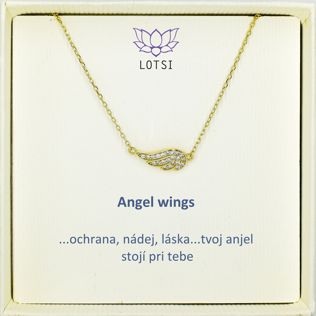Strieborná retiazka Angel wings