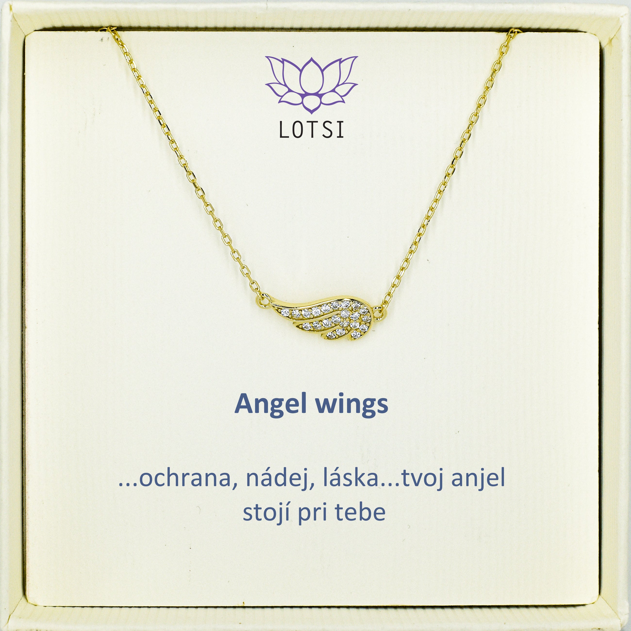 Strieborná retiazka Angel wings