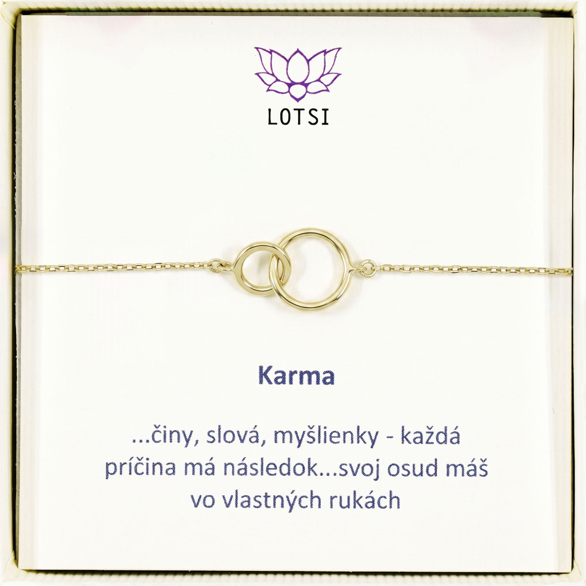 Silberarmband Karma