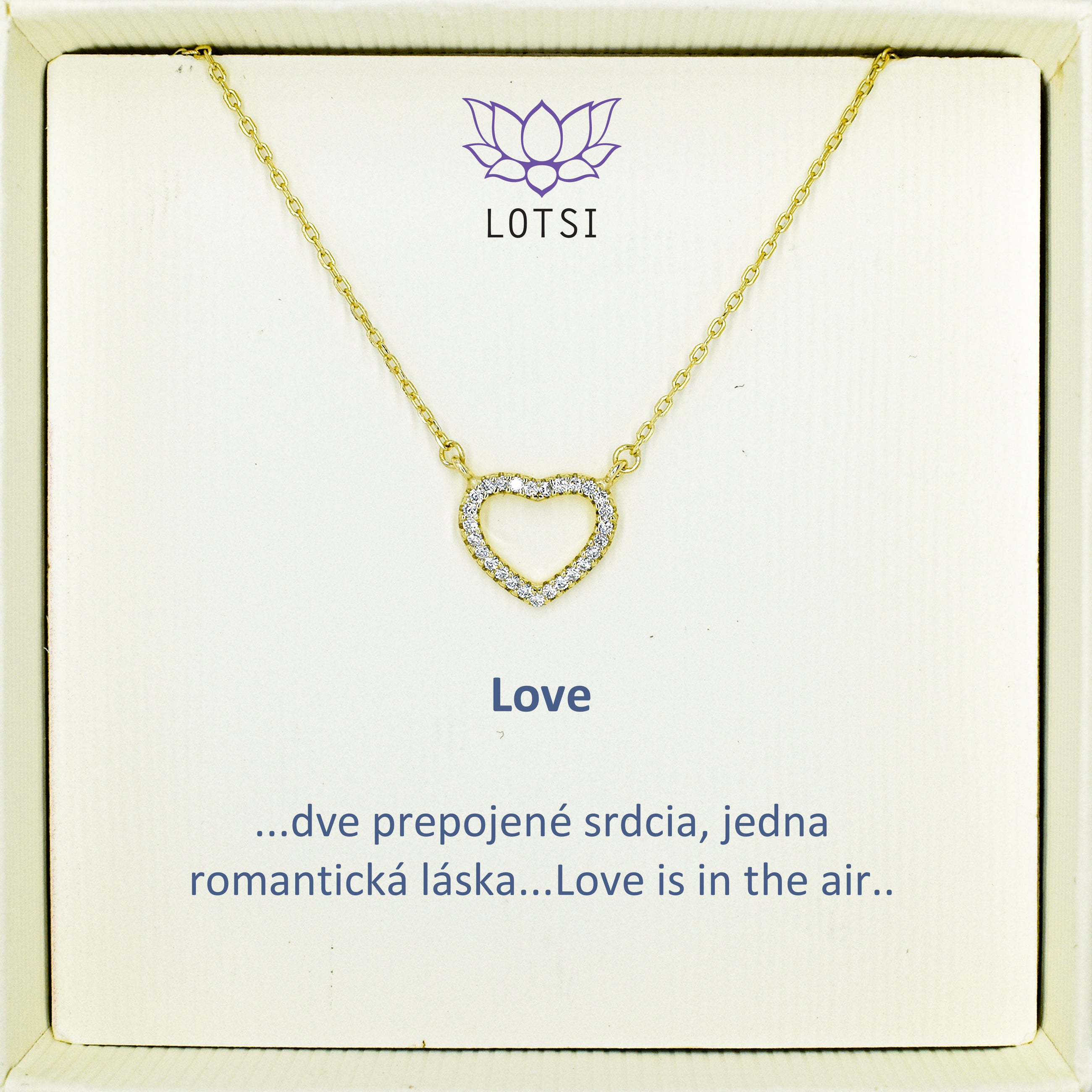 Strieborná retiazka Love