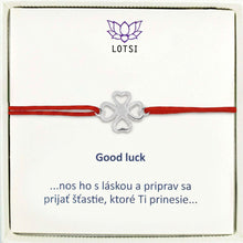 Strieborný náramok Good luck