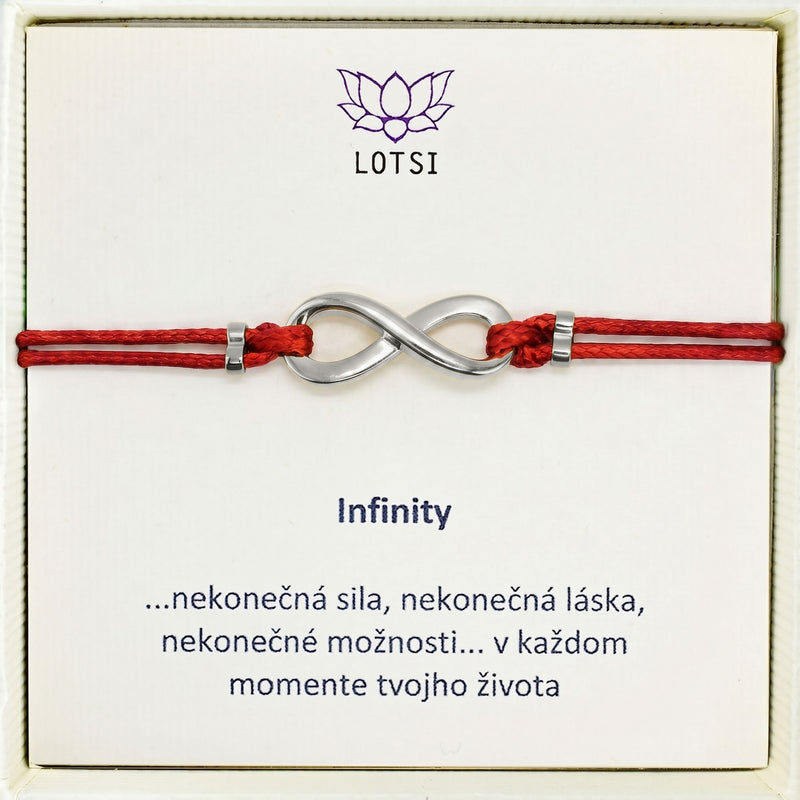 Strieborný náramok Infinity