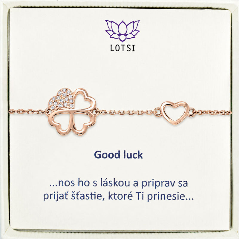 Strieborný náramok Good Luck