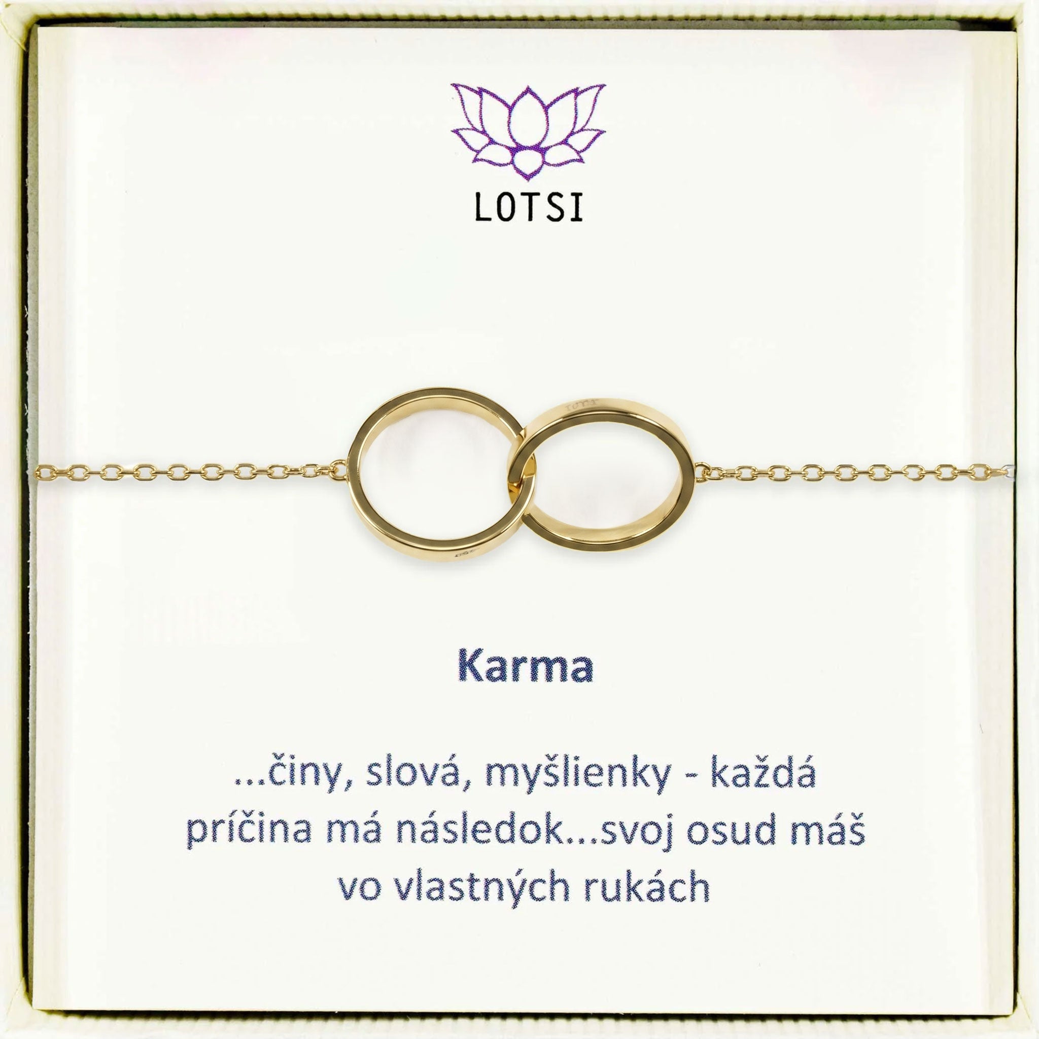 Silberarmband Karma