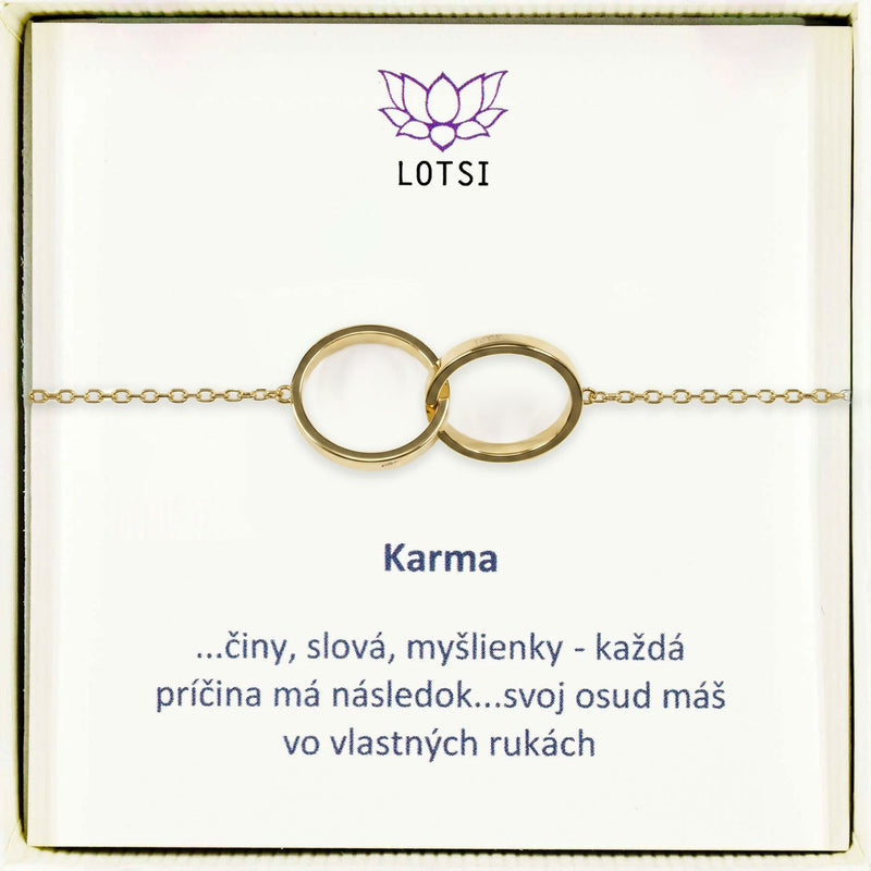 Strieborný náramok Karma
