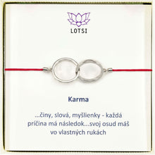 Strieborný náramok Karma