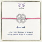 Strieborný náramok Good luck