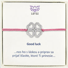 Strieborný náramok Good luck