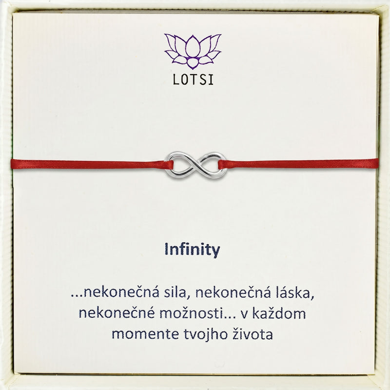 Strieborný náramok Infinity